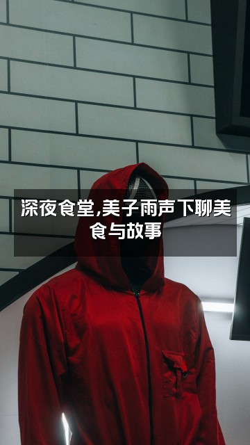 抖音美子雨声助眠视频封面：深夜食堂，美子雨声下聊美食与故事